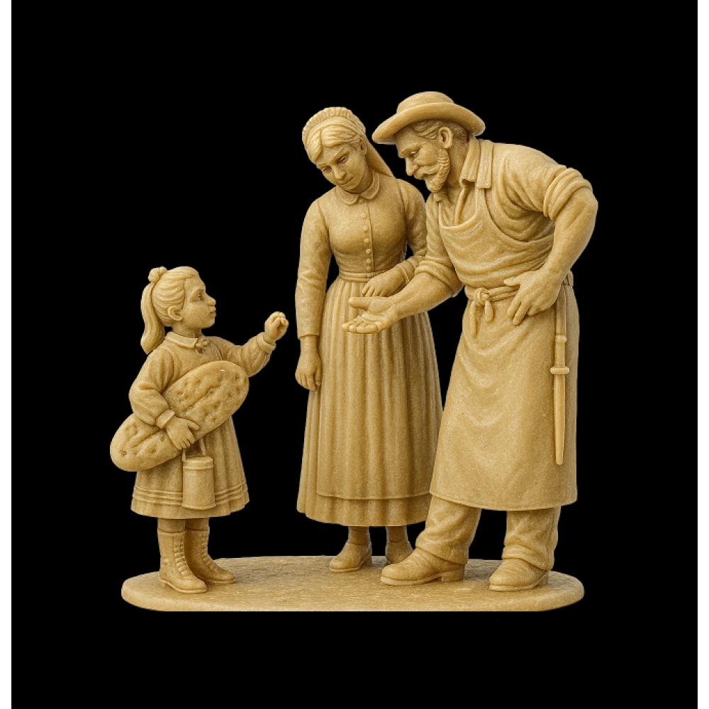 TNB013 "Девочка покупает хлеб"